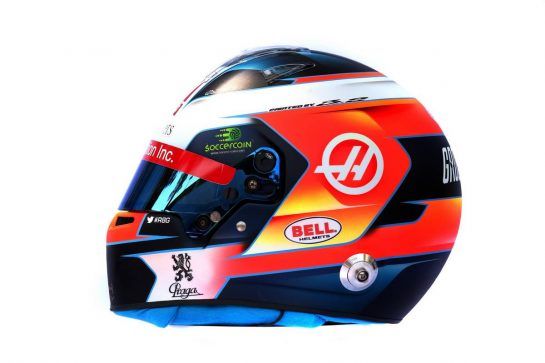 The helmet of Romain Grosjean (FRA) Haas F1 Team.
14.03.2019. Formula 1 World Championship, Rd 1, Australian Grand Prix, Albert Park, Melbourne, Australia, Preparation Day.
- www.xpbimages.com, EMail: requests@xpbimages.com - copy of publication required for printed pictures. Every used picture is fee-liable. © Copyright: Batchelor / XPB Images