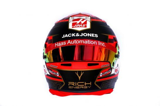 The helmet of Kevin Magnussen (DEN) Haas F1 Team.
14.03.2019. Formula 1 World Championship, Rd 1, Australian Grand Prix, Albert Park, Melbourne, Australia, Preparation Day.
- www.xpbimages.com, EMail: requests@xpbimages.com - copy of publication required for printed pictures. Every used picture is fee-liable. © Copyright: Batchelor / XPB Images