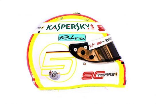 The helmet of Sebastian Vettel (GER) Ferrari.
14.03.2019. Formula 1 World Championship, Rd 1, Australian Grand Prix, Albert Park, Melbourne, Australia, Preparation Day.
- www.xpbimages.com, EMail: requests@xpbimages.com - copy of publication required for printed pictures. Every used picture is fee-liable. © Copyright: Batchelor / XPB Images