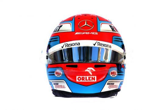 The helmet of George Russell (GBR) Williams Racing.
14.03.2019. Formula 1 World Championship, Rd 1, Australian Grand Prix, Albert Park, Melbourne, Australia, Preparation Day.
- www.xpbimages.com, EMail: requests@xpbimages.com - copy of publication required for printed pictures. Every used picture is fee-liable. © Copyright: Batchelor / XPB Images