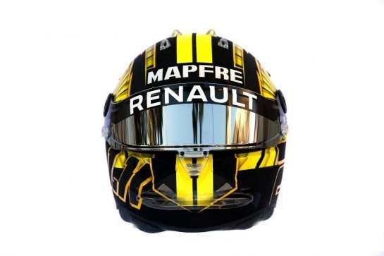 The helmet of Nico Hulkenberg (GER) Renault F1 Team.
14.03.2019. Formula 1 World Championship, Rd 1, Australian Grand Prix, Albert Park, Melbourne, Australia, Preparation Day.
- www.xpbimages.com, EMail: requests@xpbimages.com - copy of publication required for printed pictures. Every used picture is fee-liable. © Copyright: Batchelor / XPB Images