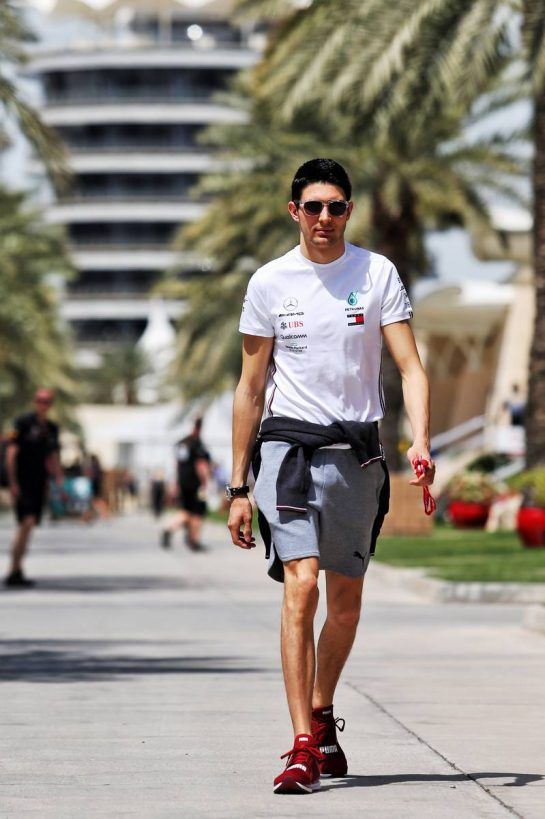 Esteban Ocon (FRA) Mercedes AMG F1 Reserve Driver.
28.03.2019. Formula 1 World Championship, Rd 2, Bahrain Grand Prix, Sakhir, Bahrain, Preparation Day.
- www.xpbimages.com, EMail: requests@xpbimages.com - copy of publication required for printed pictures. Every used picture is fee-liable. © Copyright: Moy / XPB Images