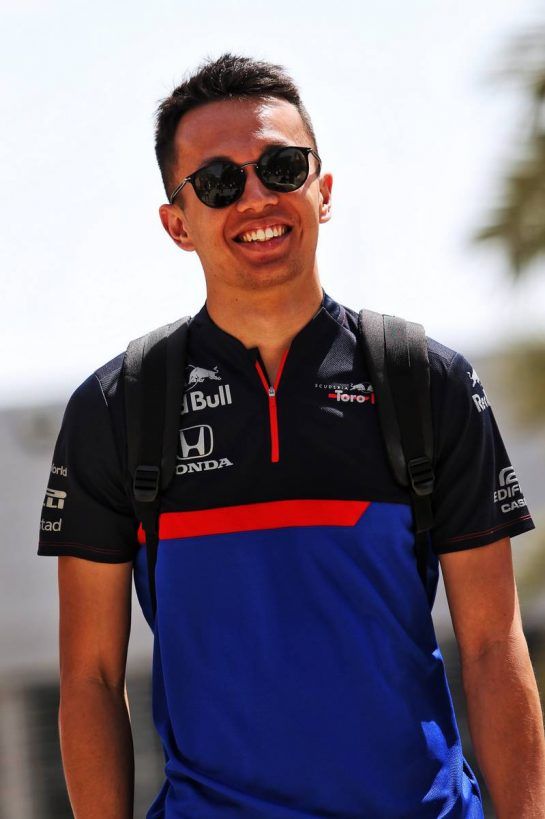 Alexander Albon (THA) Scuderia Toro Rosso.
28.03.2019. Formula 1 World Championship, Rd 2, Bahrain Grand Prix, Sakhir, Bahrain, Preparation Day.
- www.xpbimages.com, EMail: requests@xpbimages.com - copy of publication required for printed pictures. Every used picture is fee-liable. © Copyright: Moy / XPB Images