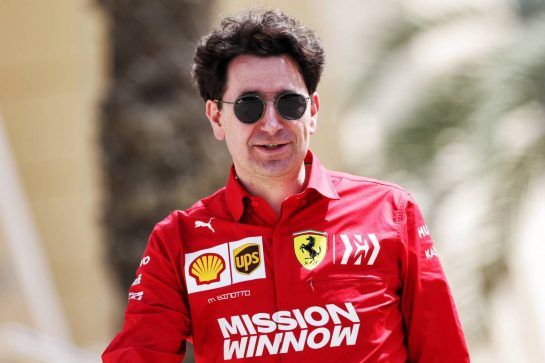 Mattia Binotto (ITA) Ferrari Team Principal.
28.03.2019. Formula 1 World Championship, Rd 2, Bahrain Grand Prix, Sakhir, Bahrain, Preparation Day.
- www.xpbimages.com, EMail: requests@xpbimages.com - copy of publication required for printed pictures. Every used picture is fee-liable. © Copyright: Bearne / XPB Images
