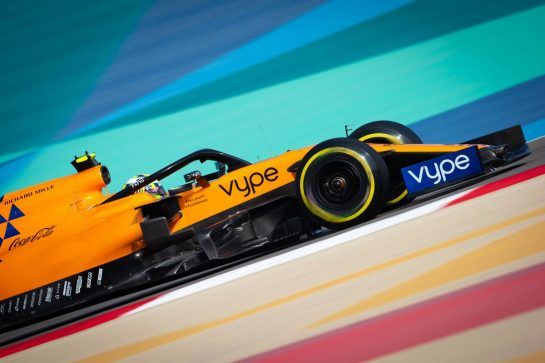 Lando Norris (GBR) McLaren MCL34.
30.03.2019. Formula 1 World Championship, Rd 2, Bahrain Grand Prix, Sakhir, Bahrain, Qualifying Day.
 - www.xpbimages.com, EMail: requests@xpbimages.com - copy of publication required for printed pictures. Every used picture is fee-liable. © Copyright: Bearne / XPB Images