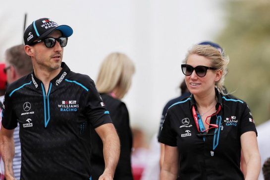 (L to R): Robert Kubica (POL) Williams Racing with Sophie Ogg (GBR) Williams Head of F1 Communications.
31.03.2019. Formula 1 World Championship, Rd 2, Bahrain Grand Prix, Sakhir, Bahrain, Race Day.
- www.xpbimages.com, EMail: requests@xpbimages.com - copy of publication required for printed pictures. Every used picture is fee-liable. © Copyright: Bearne / XPB Images