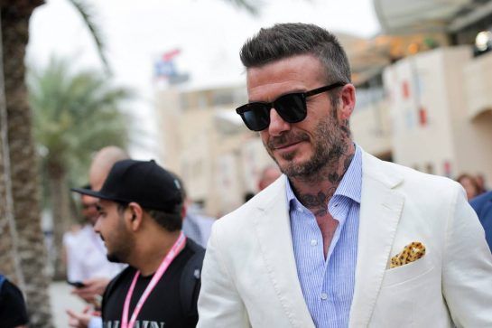 David Beckham (GBR) Former Football Player.
31.03.2019. Formula 1 World Championship, Rd 2, Bahrain Grand Prix, Sakhir, Bahrain, Race Day.
- www.xpbimages.com, EMail: requests@xpbimages.com - copy of publication required for printed pictures. Every used picture is fee-liable. © Copyright: Bearne / XPB Images