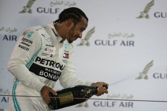 1st place Lewis Hamilton (GBR) Mercedes AMG F1.
31.03.2019. Formula 1 World Championship, Rd 2, Bahrain Grand Prix, Sakhir, Bahrain, Race Day.
- www.xpbimages.com, EMail: requests@xpbimages.com - copy of publication required for printed pictures. Every used picture is fee-liable. © Copyright: Batchelor / XPB Images