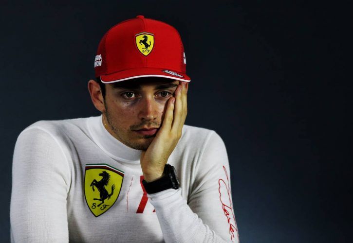 Third placed Charles Leclerc (MON) Ferrari in the post race FIA Press Conference.