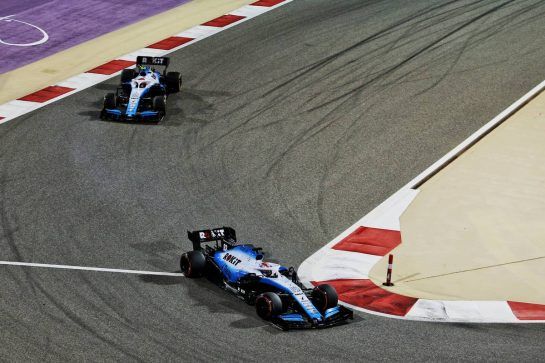 George Russell (GBR) Williams Racing FW42 leads team mate Robert Kubica (POL) Williams Racing FW42.
31.03.2019. Formula 1 World Championship, Rd 2, Bahrain Grand Prix, Sakhir, Bahrain, Race Day.
- www.xpbimages.com, EMail: requests@xpbimages.com - copy of publication required for printed pictures. Every used picture is fee-liable. © Copyright: Moy / XPB Images