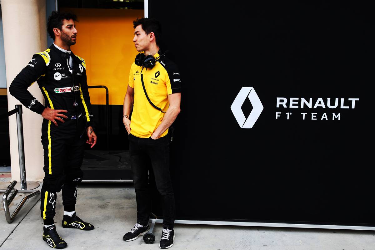 (L to R): Daniel Ricciardo (AUS) Renault F1 Team with Jack Aitken (GBR) / (KOR) Renault F1 Team Test Driver.
