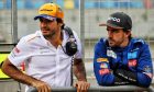 Fernando Alonso (ESP) McLaren Test Driver with Carlos Sainz Jr (ESP) McLaren.