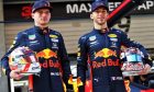 Max Verstappen (NLD) Red Bull Racing and Pierre Gasly (FRA) Red Bull Racing celebrate 1000 F1 races with Esso and Mobil.