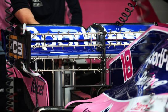 Lance Stroll (CDN) Racing Point F1 Team RP19 - rear wing sensor equipment.
12.04.2019. Formula 1 World Championship, Rd 3, Chinese Grand Prix, Shanghai, China, Practice Day.
- www.xpbimages.com, EMail: requests@xpbimages.com - copy of publication required for printed pictures. Every used picture is fee-liable. © Copyright: Batchelor / XPB Images