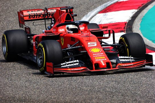 Sebastian Vettel (GER) Ferrari SF90.
12.04.2019. Formula 1 World Championship, Rd 3, Chinese Grand Prix, Shanghai, China, Practice Day.
- www.xpbimages.com, EMail: requests@xpbimages.com - copy of publication required for printed pictures. Every used picture is fee-liable. © Copyright: Bearne / XPB Images