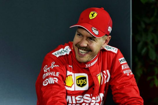 Sebastian Vettel (GER) Ferrari in the post qualifying FIA Press Conference.
13.04.2019. Formula 1 World Championship, Rd 3, Chinese Grand Prix, Shanghai, China, Qualifying Day.
- www.xpbimages.com, EMail: requests@xpbimages.com - copy of publication required for printed pictures. Every used picture is fee-liable. © Copyright: Photo4 / XPB Images