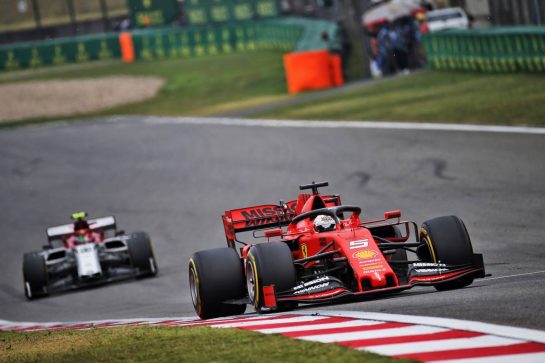 Sebastian Vettel (GER) Ferrari SF90.
14.04.2019. Formula 1 World Championship, Rd 3, Chinese Grand Prix, Shanghai, China, Race Day.
- www.xpbimages.com, EMail: requests@xpbimages.com - copy of publication required for printed pictures. Every used picture is fee-liable. © Copyright: Batchelor / XPB Images