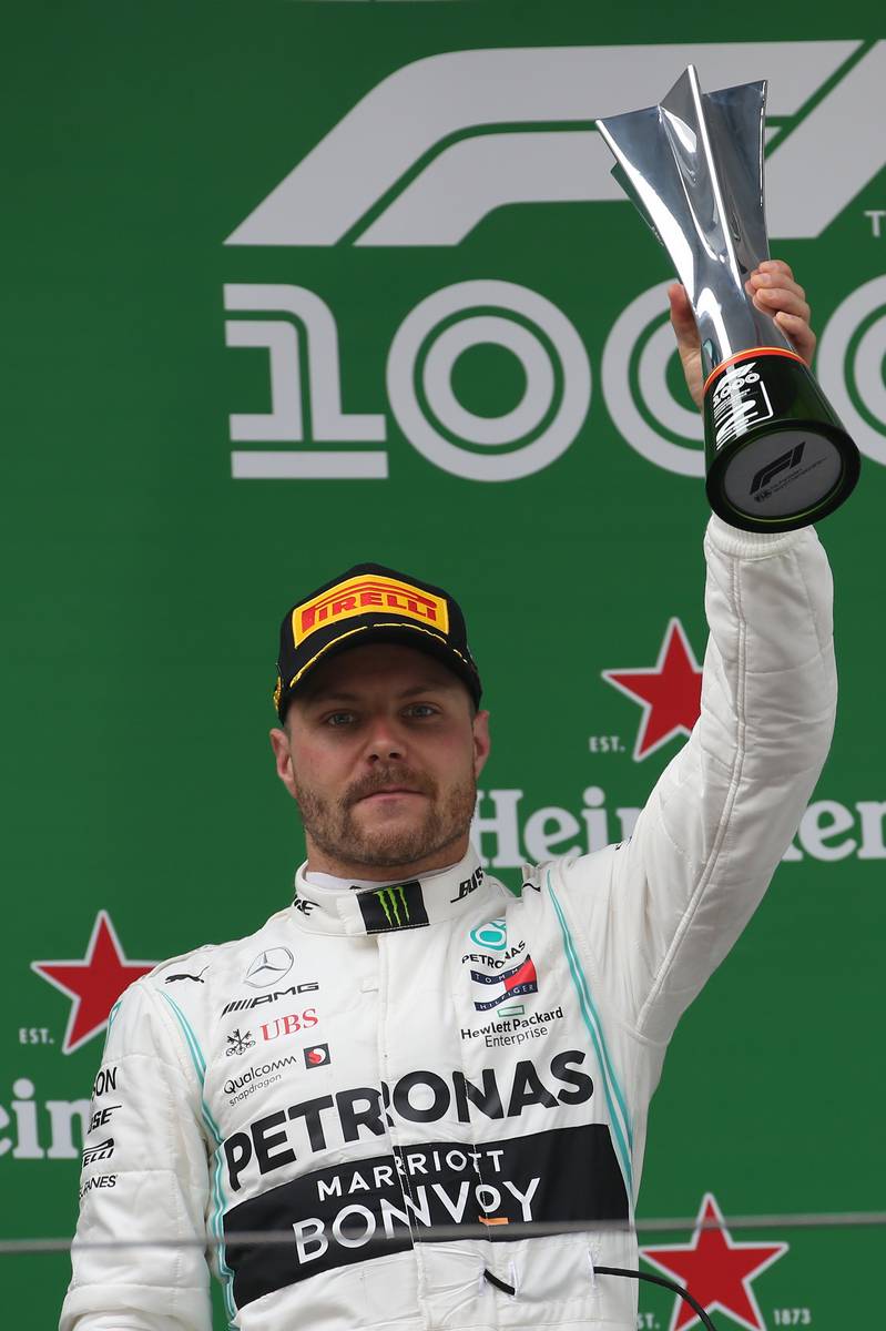 2nd place Valtteri Bottas (FIN) Mercedes AMG F1.