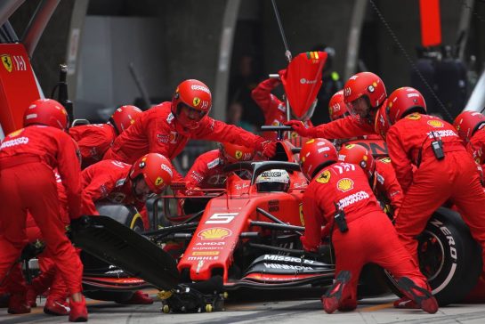 Sebastian Vettel (GER), Scuderia Ferrari 
14.04.2019. Formula 1 World Championship, Rd 3, Chinese Grand Prix, Shanghai, China, Race Day.
- www.xpbimages.com, EMail: requests@xpbimages.com - copy of publication required for printed pictures. Every used picture is fee-liable. © Copyright: Charniaux / XPB Images