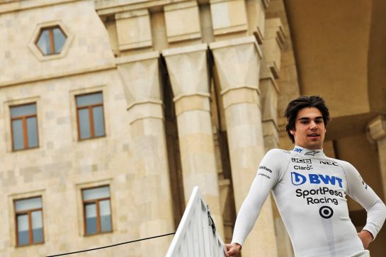 Lance Stroll (CDN) Racing Point F1 Team.
25.04.2019. Formula 1 World Championship, Rd 4, Azerbaijan Grand Prix, Baku Street Circuit, Azerbaijan, Preparation Day.
- www.xpbimages.com, EMail: requests@xpbimages.com - copy of publication required for printed pictures. Every used picture is fee-liable. © Copyright: Batchelor / XPB Images