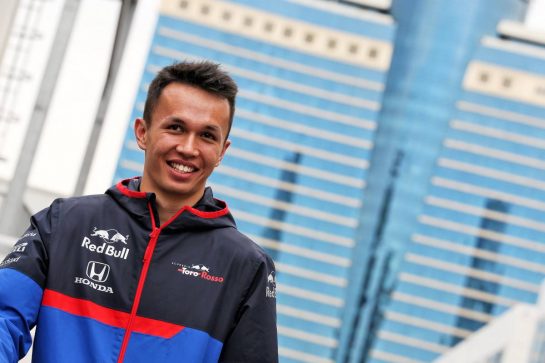Alexander Albon (THA) Scuderia Toro Rosso.
25.04.2019. Formula 1 World Championship, Rd 4, Azerbaijan Grand Prix, Baku Street Circuit, Azerbaijan, Preparation Day.
- www.xpbimages.com, EMail: requests@xpbimages.com - copy of publication required for printed pictures. Every used picture is fee-liable. © Copyright: Batchelor / XPB Images