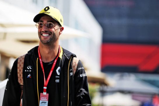 Daniel Ricciardo (AUS) Renault F1 Team.
26.04.2019. Formula 1 World Championship, Rd 4, Azerbaijan Grand Prix, Baku Street Circuit, Azerbaijan, Practice Day.
- www.xpbimages.com, EMail: requests@xpbimages.com - copy of publication required for printed pictures. Every used picture is fee-liable. © Copyright: Batchelor / XPB Images