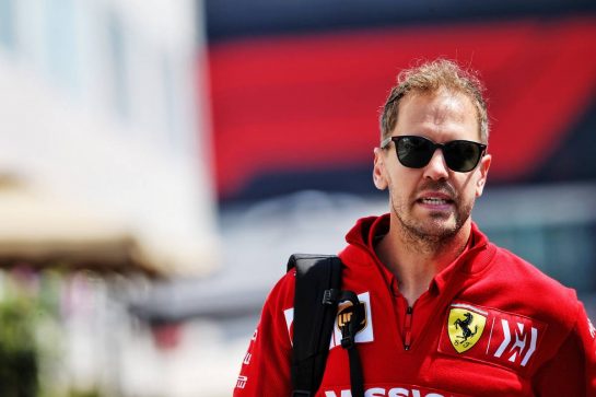 Sebastian Vettel (GER) Ferrari.
26.04.2019. Formula 1 World Championship, Rd 4, Azerbaijan Grand Prix, Baku Street Circuit, Azerbaijan, Practice Day.
- www.xpbimages.com, EMail: requests@xpbimages.com - copy of publication required for printed pictures. Every used picture is fee-liable. © Copyright: Batchelor / XPB Images