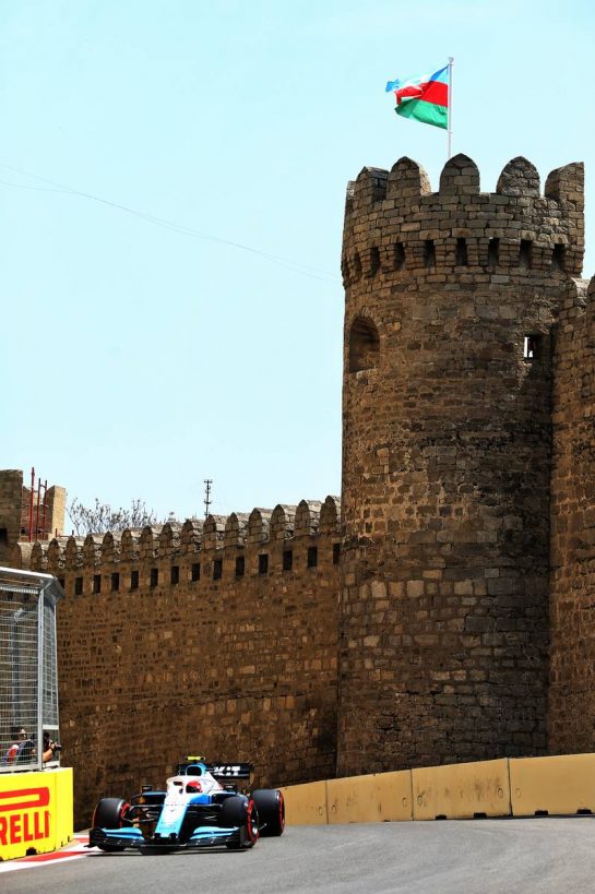 Robert Kubica (POL) Williams Racing FW42.
26.04.2019. Formula 1 World Championship, Rd 4, Azerbaijan Grand Prix, Baku Street Circuit, Azerbaijan, Practice Day.
- www.xpbimages.com, EMail: requests@xpbimages.com - copy of publication required for printed pictures. Every used picture is fee-liable. © Copyright: Moy / XPB Images
