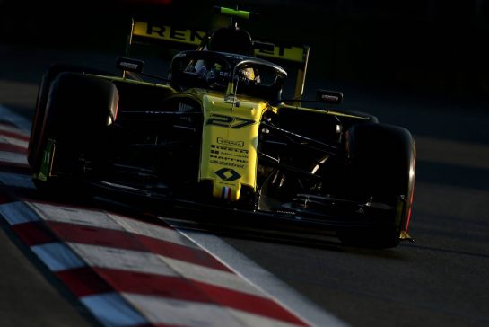Nico Hulkenberg (GER), Renault Sport F1 Team 
26.04.2019. Formula 1 World Championship, Rd 4, Azerbaijan Grand Prix, Baku Street Circuit, Azerbaijan, Practice Day.
- www.xpbimages.com, EMail: requests@xpbimages.com - copy of publication required for printed pictures. Every used picture is fee-liable. © Copyright: Charniaux / XPB Images