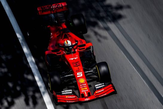 Sebastian Vettel (GER) Ferrari SF90.
26.04.2019. Formula 1 World Championship, Rd 4, Azerbaijan Grand Prix, Baku Street Circuit, Azerbaijan, Practice Day.
- www.xpbimages.com, EMail: requests@xpbimages.com - copy of publication required for printed pictures. Every used picture is fee-liable. © Copyright: Bearne / XPB Images