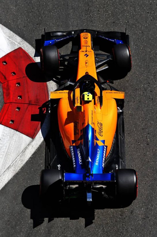 Lando Norris (GBR) McLaren MCL34.
27.04.2019. Formula 1 World Championship, Rd 4, Azerbaijan Grand Prix, Baku Street Circuit, Azerbaijan, Qualifying Day.
- www.xpbimages.com, EMail: requests@xpbimages.com - copy of publication required for printed pictures. Every used picture is fee-liable. © Copyright: Moy / XPB Images
