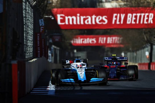 George Russell (GBR) Williams Racing FW42.
28.04.2019. Formula 1 World Championship, Rd 4, Azerbaijan Grand Prix, Baku Street Circuit, Azerbaijan, Race Day.
- www.xpbimages.com, EMail: requests@xpbimages.com - copy of publication required for printed pictures. Every used picture is fee-liable. © Copyright: Charniaux / XPB Images
