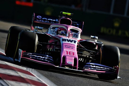 Lance Stroll (CDN) Racing Point F1 Team RP19.
28.04.2019. Formula 1 World Championship, Rd 4, Azerbaijan Grand Prix, Baku Street Circuit, Azerbaijan, Race Day.
- www.xpbimages.com, EMail: requests@xpbimages.com - copy of publication required for printed pictures. Every used picture is fee-liable. © Copyright: Moy / XPB Images