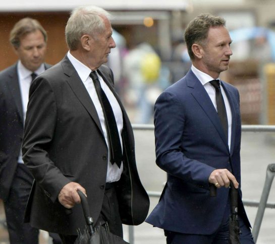 Helmut Marko and Christian Horner. ©AFP
