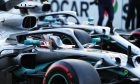 Lewis Hamilton (GBR) Mercedes AMG F1 W10 and Valtteri Bottas (FIN) Mercedes AMG F1 W10 in qualifying parc ferme.
