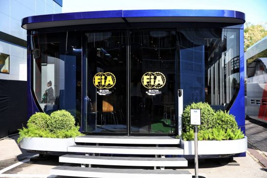FIA motorhome.
09.05.2019. Formula 1 World Championship, Rd 5, Spanish Grand Prix, Barcelona, Spain, Preparation Day.
- www.xpbimages.com, EMail: requests@xpbimages.com - copy of publication required for printed pictures. Every used picture is fee-liable. © Copyright: Batchelor / XPB Images