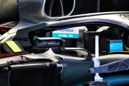 Mercedes AMG F1 wing mirror detail.
09.05.2019. Formula 1 World Championship, Rd 5, Spanish Grand Prix, Barcelona, Spain, Preparation Day.
- www.xpbimages.com, EMail: requests@xpbimages.com - copy of publication required for printed pictures. Every used picture is fee-liable. © Copyright: Batchelor / XPB Images