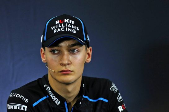George Russell (GBR) Williams Racing in the FIA Press Conference.
09.05.2019. Formula 1 World Championship, Rd 5, Spanish Grand Prix, Barcelona, Spain, Preparation Day.
- www.xpbimages.com, EMail: requests@xpbimages.com - copy of publication required for printed pictures. Every used picture is fee-liable. © Copyright: Moy / XPB Images
