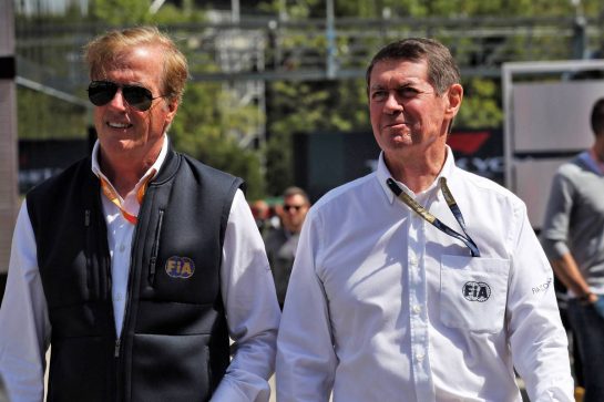 (L to R): Danny Sullivan (USA) FIA Steward with Gary Connely (AUS) FIA Steward and CAMS.
09.05.2019. Formula 1 World Championship, Rd 5, Spanish Grand Prix, Barcelona, Spain, Preparation Day.
- www.xpbimages.com, EMail: requests@xpbimages.com - copy of publication required for printed pictures. Every used picture is fee-liable. © Copyright: Photo4 / XPB Images