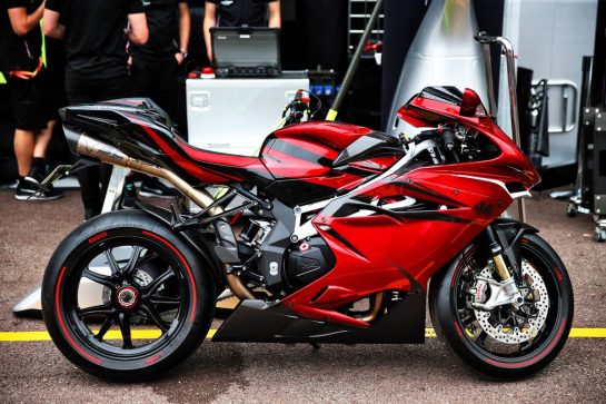 MV Agusta Brutale 800 RR LH44 owned by Lewis Hamilton (GBR) Mercedes AMG F1.
22.05.2019. Formula 1 World Championship, Rd 6, Monaco Grand Prix, Monte Carlo, Monaco, Preparation Day.
- www.xpbimages.com, EMail: requests@xpbimages.com - copy of publication required for printed pictures. Every used picture is fee-liable. © Copyright: Batchelor / XPB Images