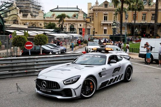 The FIA Safety Car.
22.05.2019. Formula 1 World Championship, Rd 6, Monaco Grand Prix, Monte Carlo, Monaco, Preparation Day.
- www.xpbimages.com, EMail: requests@xpbimages.com - copy of publication required for printed pictures. Every used picture is fee-liable. © Copyright: Moy / XPB Images