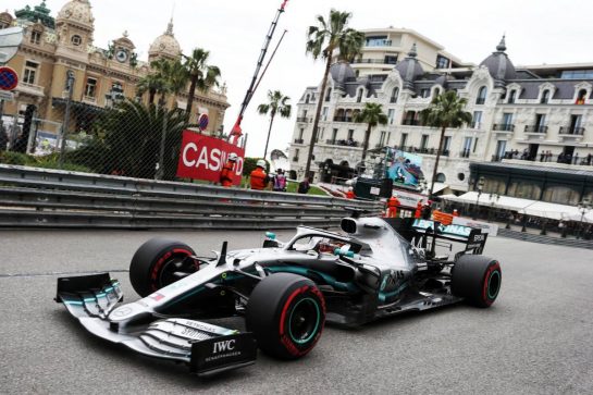Lewis Hamilton (GBR) Mercedes AMG F1 W10.
23.05.2019. Formula 1 World Championship, Rd 6, Monaco Grand Prix, Monte Carlo, Monaco, Practice Day.
- www.xpbimages.com, EMail: requests@xpbimages.com - copy of publication required for printed pictures. Every used picture is fee-liable. © Copyright: Bearne / XPB Images