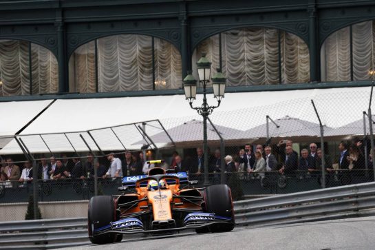 Lando Norris (GBR) McLaren MCL34.
23.05.2019. Formula 1 World Championship, Rd 6, Monaco Grand Prix, Monte Carlo, Monaco, Practice Day.
- www.xpbimages.com, EMail: requests@xpbimages.com - copy of publication required for printed pictures. Every used picture is fee-liable. © Copyright: Bearne / XPB Images