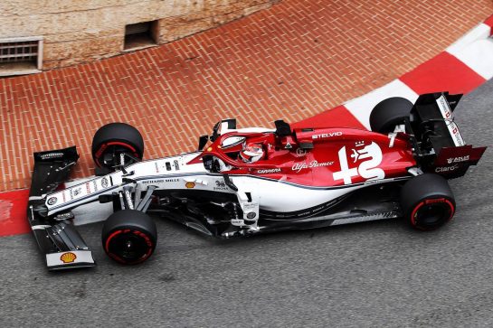 Kimi Raikkonen (FIN) Alfa Romeo Racing C38.
23.05.2019. Formula 1 World Championship, Rd 6, Monaco Grand Prix, Monte Carlo, Monaco, Practice Day.
- www.xpbimages.com, EMail: requests@xpbimages.com - copy of publication required for printed pictures. Every used picture is fee-liable. © Copyright: Photo4 / XPB Images