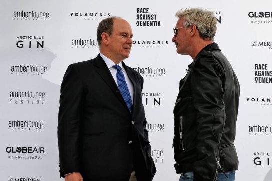 (L to R): HSH Prince Albert of Monaco (MON) and Eddie Irvine (GBR), at the Amber Lounge Fashion Show.
24.05.2019. Formula 1 World Championship, Rd 6, Monaco Grand Prix, Monte Carlo, Monaco, Friday.
- www.xpbimages.com, EMail: requests@xpbimages.com - copy of publication required for printed pictures. Every used picture is fee-liable. © Copyright: Batchelor / XPB Images
