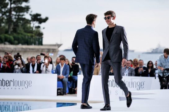 (L to R): Charles Leclerc (MON) Ferrari and George Russell (GBR) Williams Racing at the Amber Lounge Fashion Show.
24.05.2019. Formula 1 World Championship, Rd 6, Monaco Grand Prix, Monte Carlo, Monaco, Friday.
- www.xpbimages.com, EMail: requests@xpbimages.com - copy of publication required for printed pictures. Every used picture is fee-liable. © Copyright: Batchelor / XPB Images