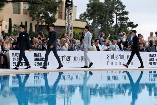 (L to R): Charles Leclerc (MON) Ferrari; George Russell (GBR) Williams Racing; Esteban Gutierrez (MEX) Mercedes AMG F1; and Jack Aitken (GBR) / (KOR) Renault F1 Team Test Driver, at the Amber Lounge Fashion Show.
24.05.2019. Formula 1 World Championship, Rd 6, Monaco Grand Prix, Monte Carlo, Monaco, Friday.
- www.xpbimages.com, EMail: requests@xpbimages.com - copy of publication required for printed pictures. Every used picture is fee-liable. © Copyright: Moy / XPB Images
