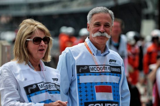 Chase Carey (USA) Formula One Group Chairman with his wife Wendy Carey (USA).
25.05.2019. Formula 1 World Championship, Rd 6, Monaco Grand Prix, Monte Carlo, Monaco, Qualifying Day.
- www.xpbimages.com, EMail: requests@xpbimages.com - copy of publication required for printed pictures. Every used picture is fee-liable. © Copyright: Photo4 / XPB Images