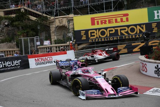 Lance Stroll (CDN) Racing Point F1 Team RP19.
26.05.2019. Formula 1 World Championship, Rd 6, Monaco Grand Prix, Monte Carlo, Monaco, Race Day.
- www.xpbimages.com, EMail: requests@xpbimages.com - copy of publication required for printed pictures. Every used picture is fee-liable. © Copyright: Batchelor / XPB Images