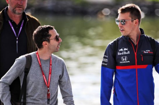 (L to R): Nicolas Todt (FRA) Driver Manager with Daniil Kvyat (RUS) Scuderia Toro Rosso.
07.06.2019. Formula 1 World Championship, Rd 5, Spanish Grand Prix, Barcelona, Spain, Practice Day.
- www.xpbimages.com, EMail: requests@xpbimages.com - copy of publication required for printed pictures. Every used picture is fee-liable. © Copyright: Batchelor / XPB Images